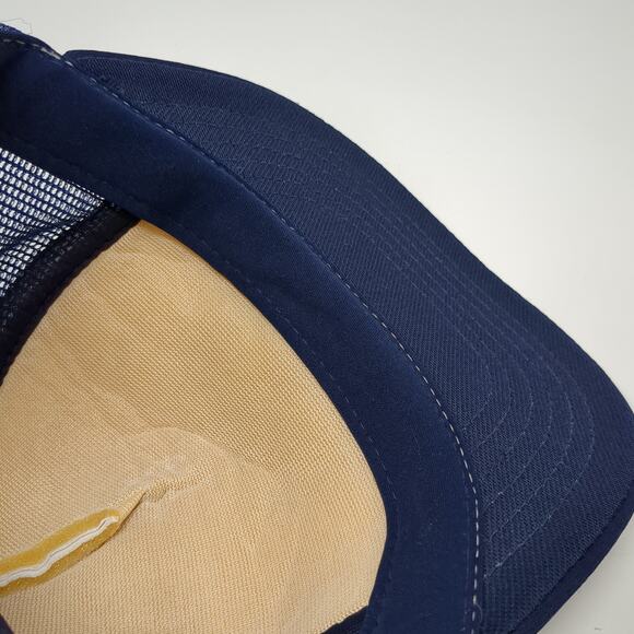 Barefoot Bar Hardin Illinois Snapback Trucker Cap Blue OS Adjustable Mesh Back - Picture 8 of 10